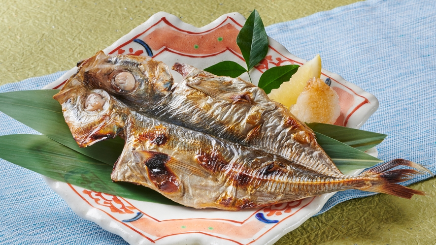 【朝食】一番人気の鯵干物です。焼き立てをご提供しております♪