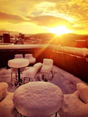 冬の屋上・Rooftop garden in winter