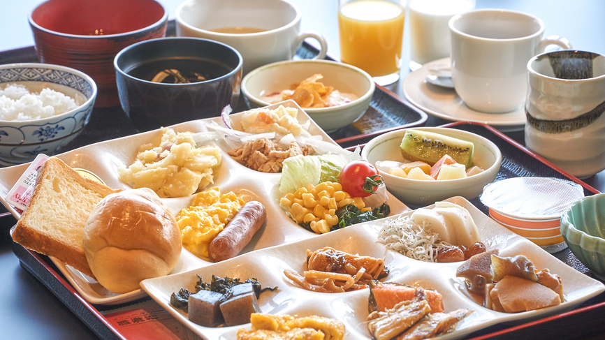 朝食バイキング一例