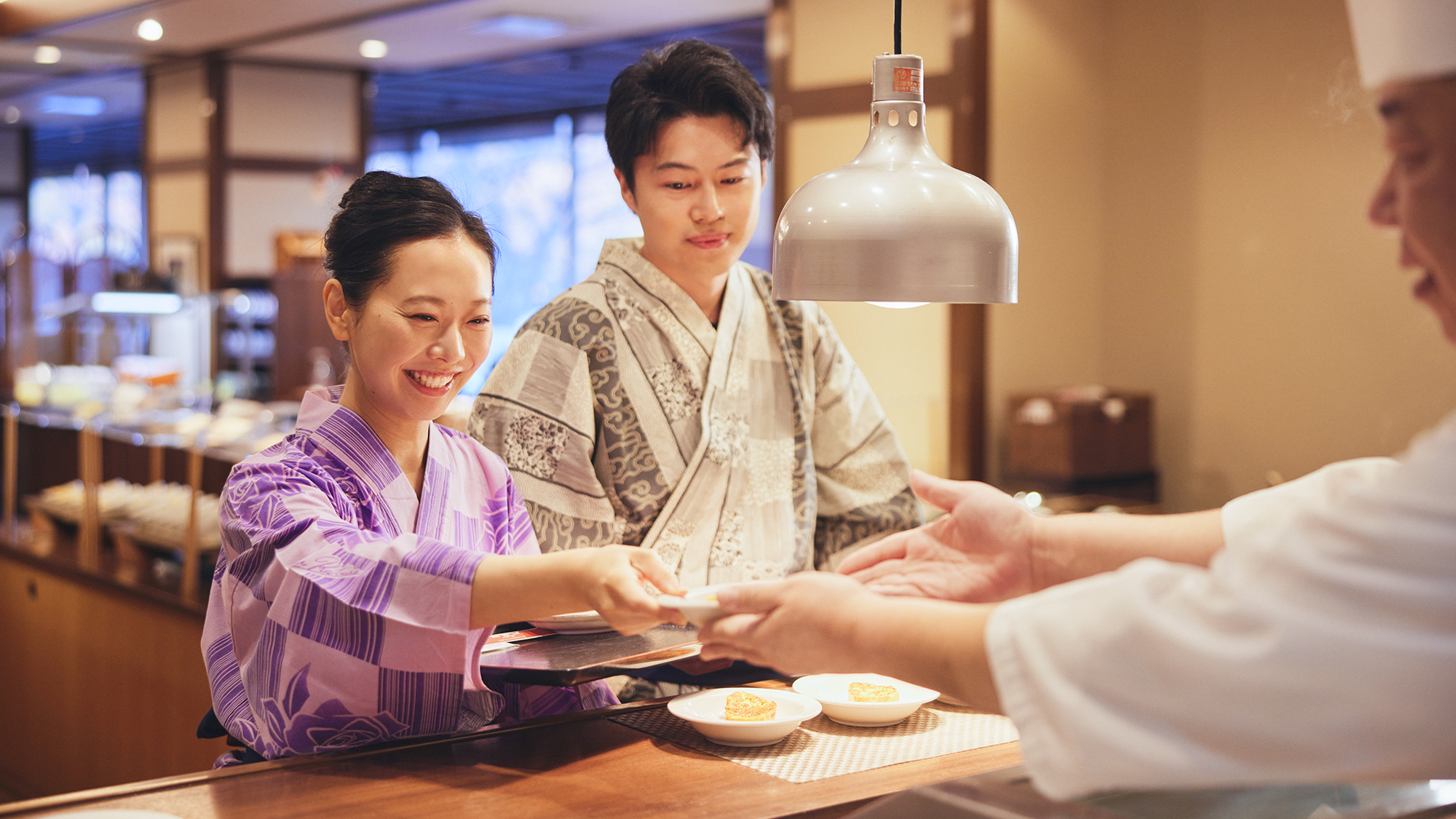 【ご朝食】出来立て熱々をライブキッチンからどうぞ