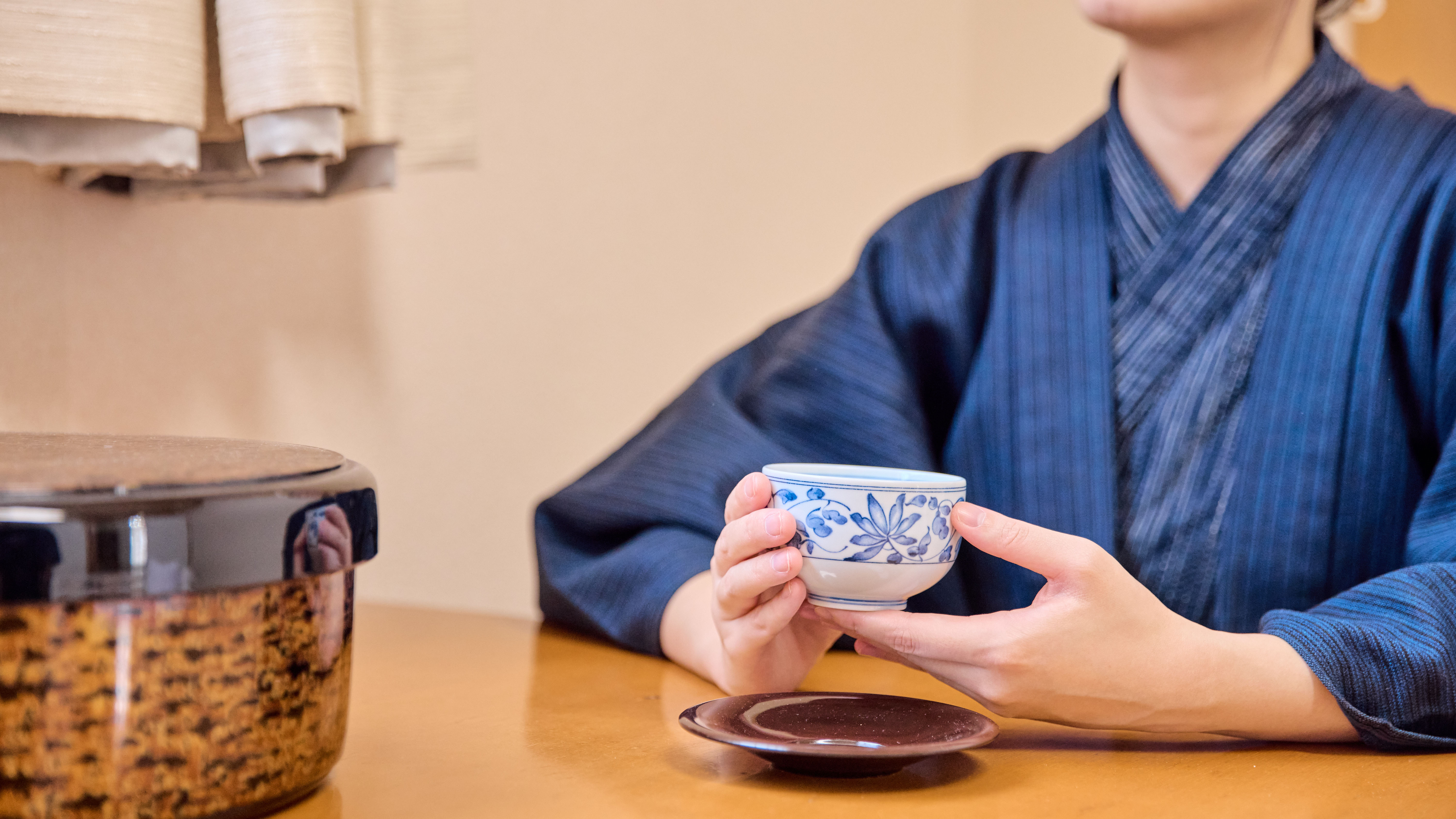お茶をのみながらホッと一息