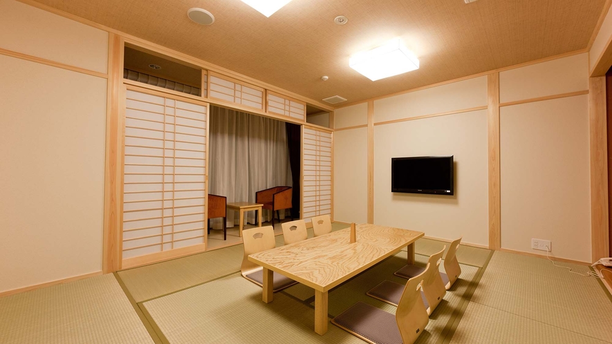 ・【208号室】10畳和室のお部屋はグループ旅行や家族旅行に最適です