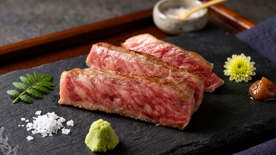 【前沢牛｜鉄板焼きプラン】五感で味わう岩手の贅。絶景露天と美肌の湯を愉しむ基本会席《夕朝食付》
