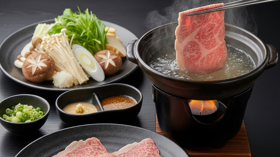 【国産牛｜しゃぶしゃぶプラン】素材の旨みが際立つしゃぶしゃぶと季節会席◆厳選牛を贅沢に≪夕朝食付≫