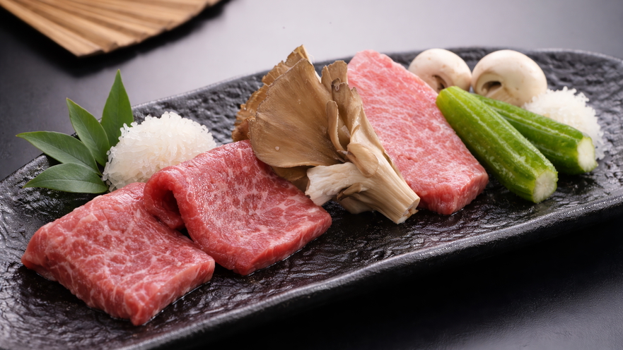 前沢牛の鉄板焼き