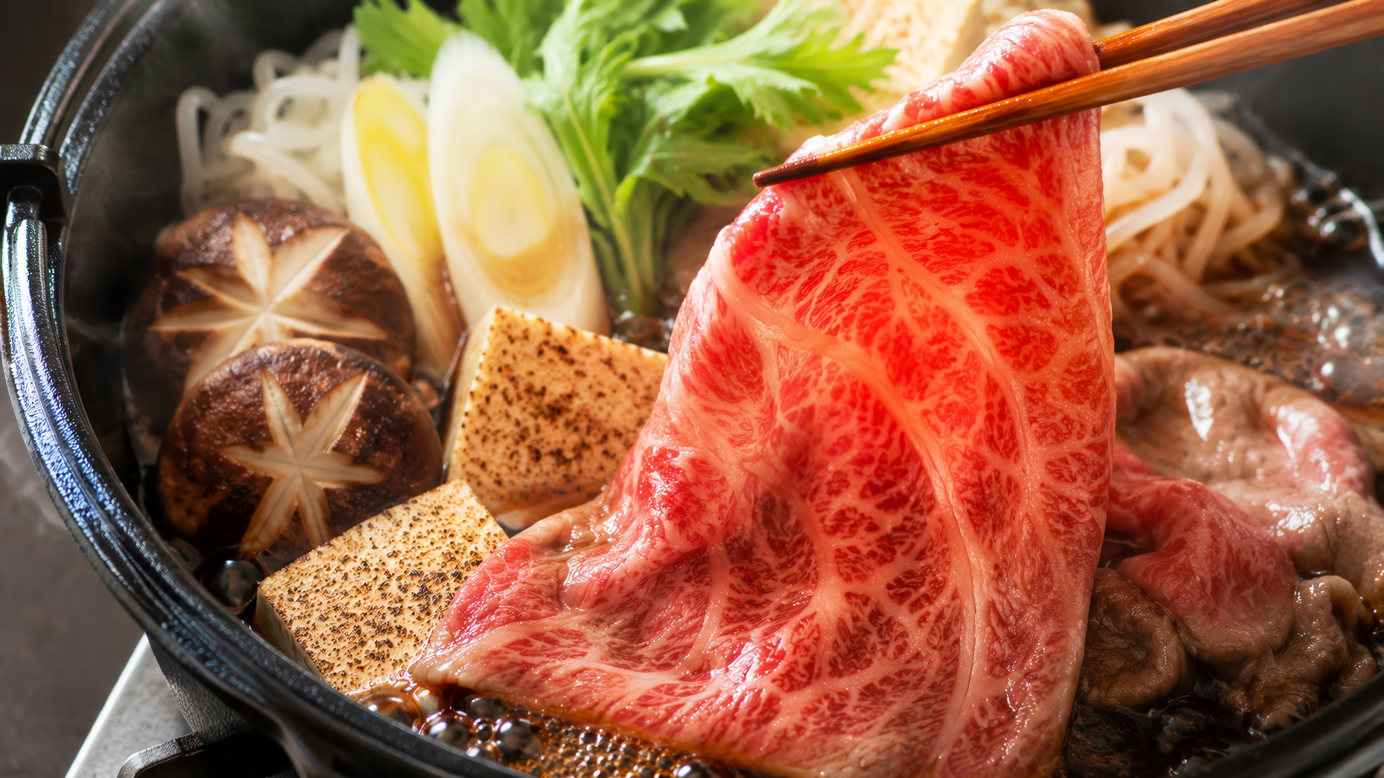 お料理｜前沢牛のすき焼き