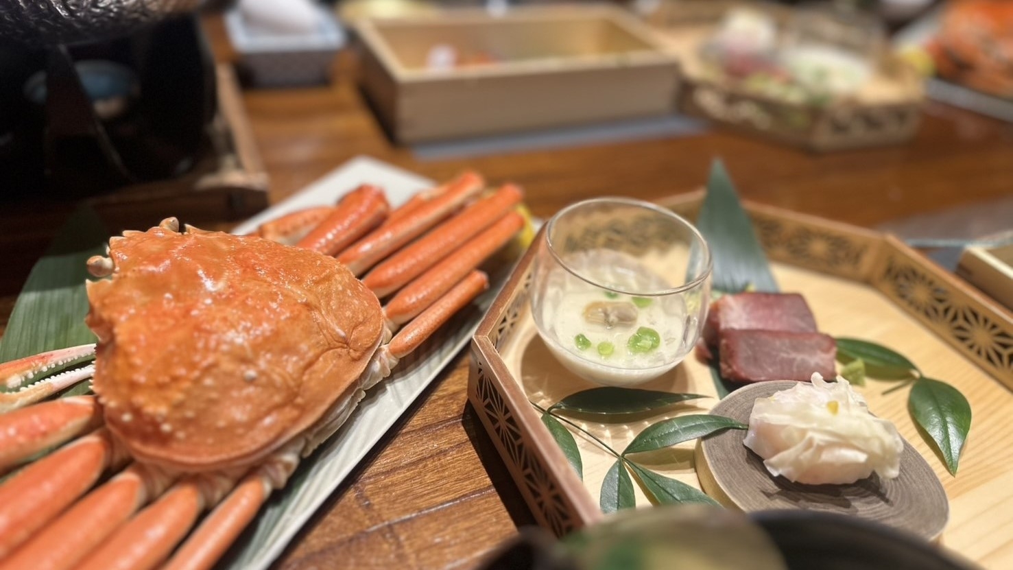 【創業祭2025】くまもと和牛×旬魚会席で舌鼓！お一人様1杯の本ズワイガニをお付けいたします♪