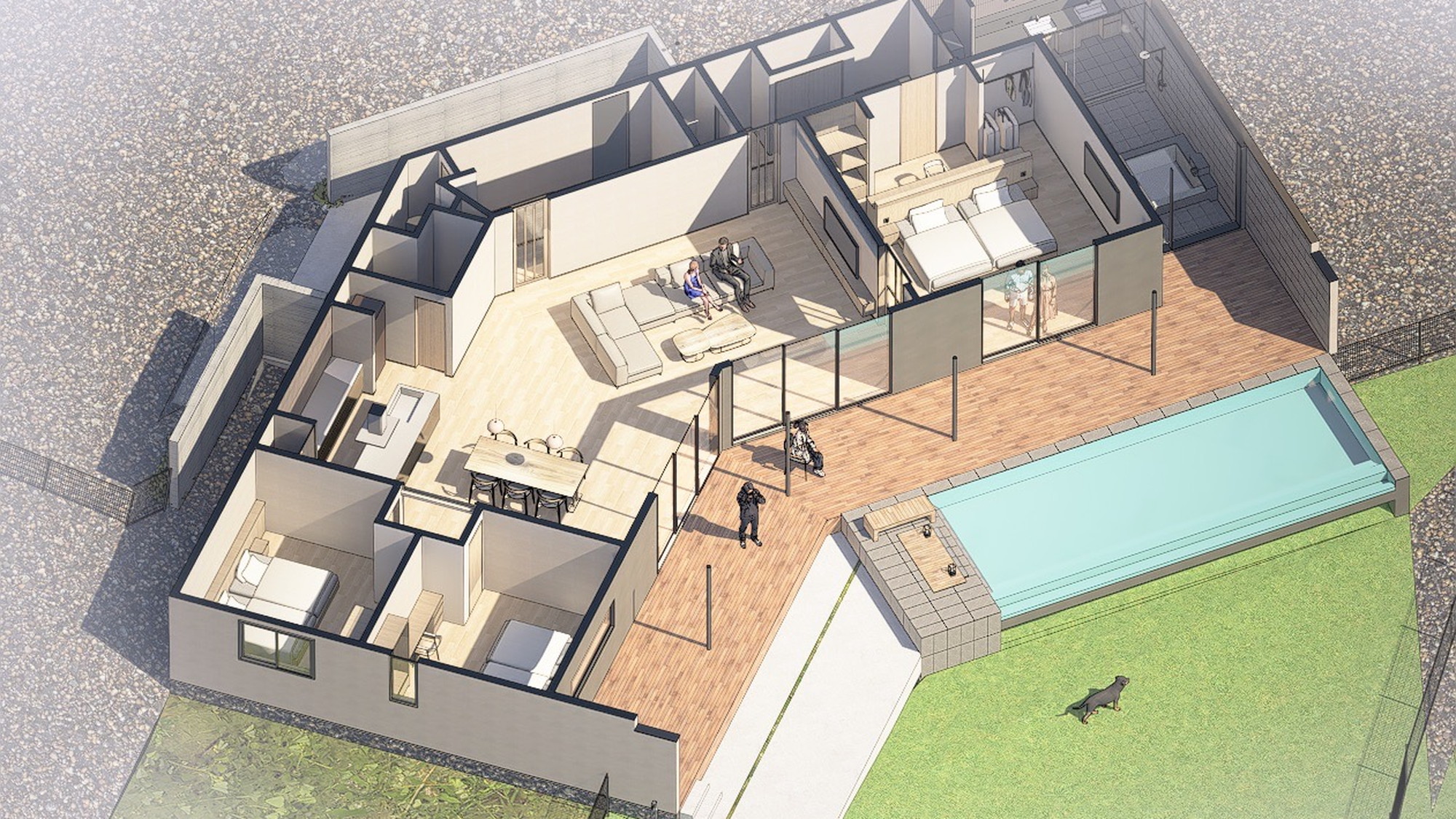  【別邸】海を臨むプールと温泉◆心ほどける海と空ULALA◆212平米