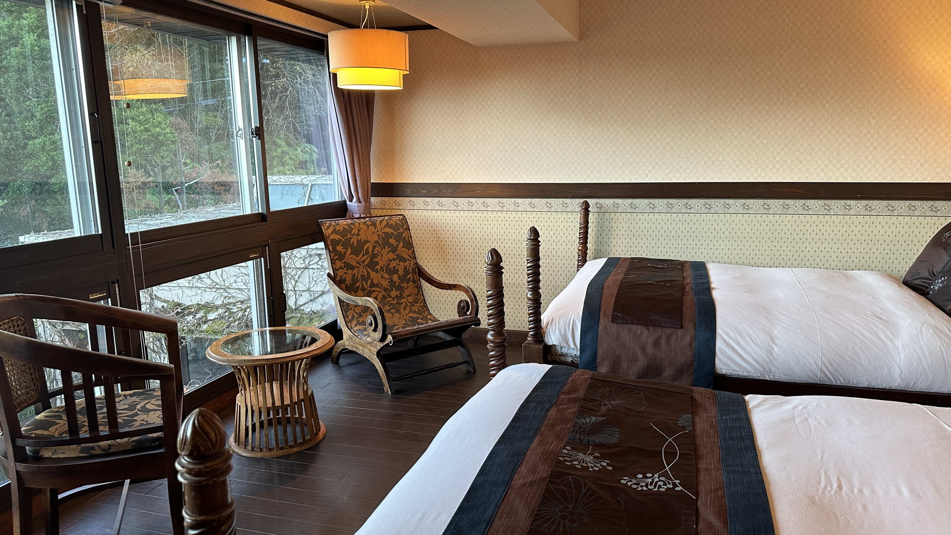 【クラシックツイン】本館／32平米◆ダブルベッド２台◆禁喫煙