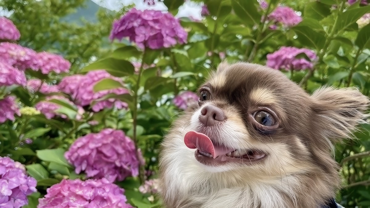 アジサイの時期はお散歩にぴったりの陽気