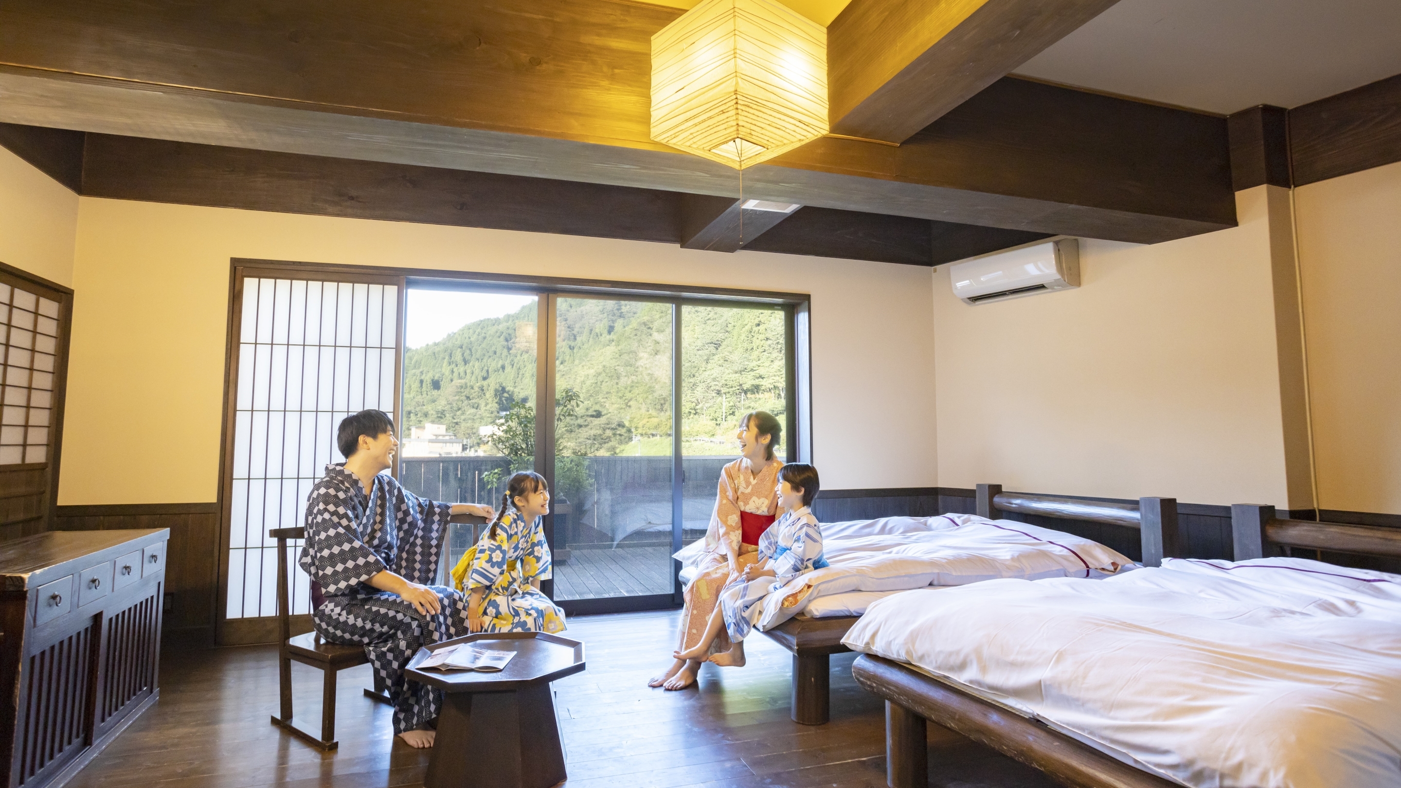 スイート和洋室ツイン「天空庵」展望風呂付