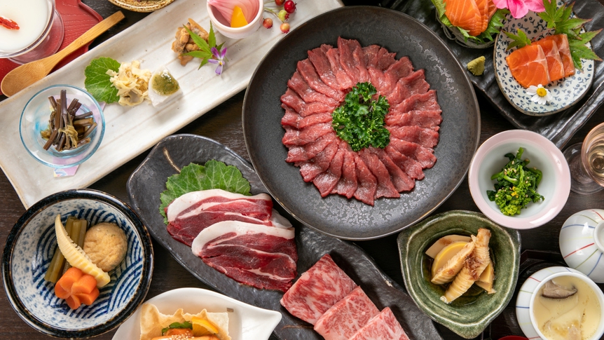【とちぎの幸を堪能】那珂川町名物「馬刺し」×とちぎ和牛×地場産食材プラン