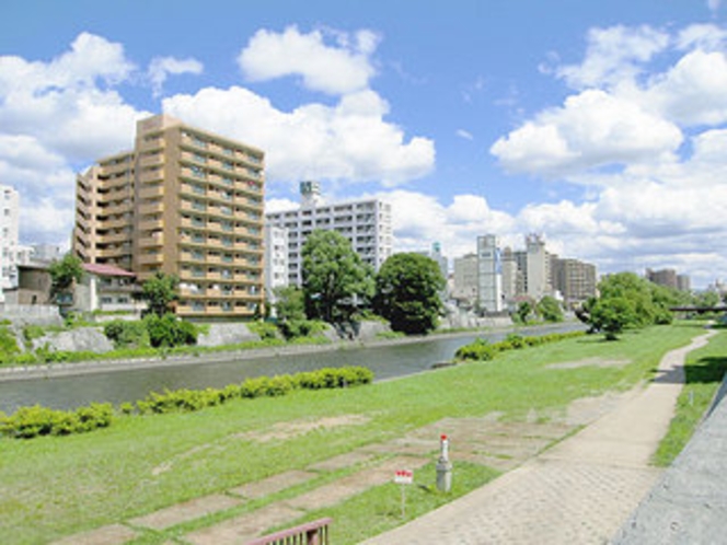 北上川と材木町