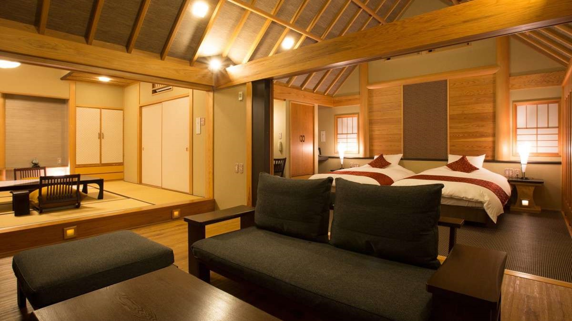 高千穂旅館 神仙(部屋(ベッドルーム))