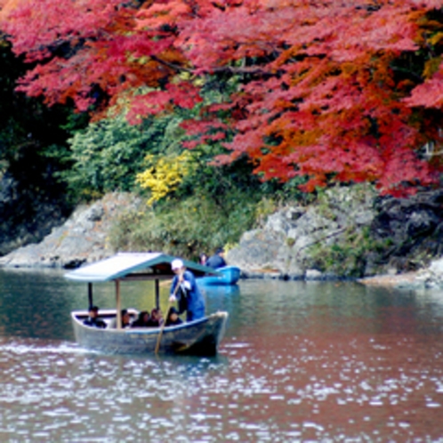 *秋は嵐山が赤や黄色に彩られます。京都の中でも人気の紅葉スポットをぜひ観光してみて下さいね。