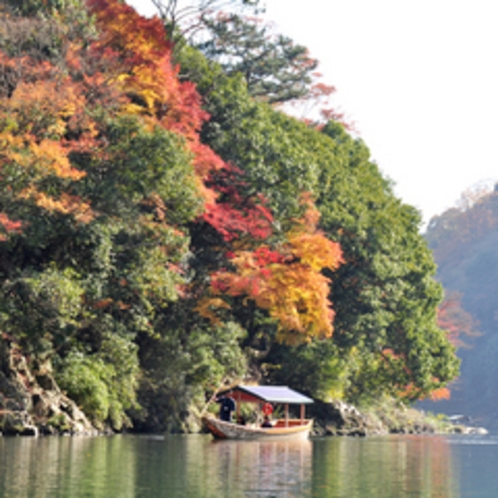 *秋は嵐山が赤や黄色に彩られます。京都の中でも人気の紅葉スポットをぜひ観光してみて下さいね。