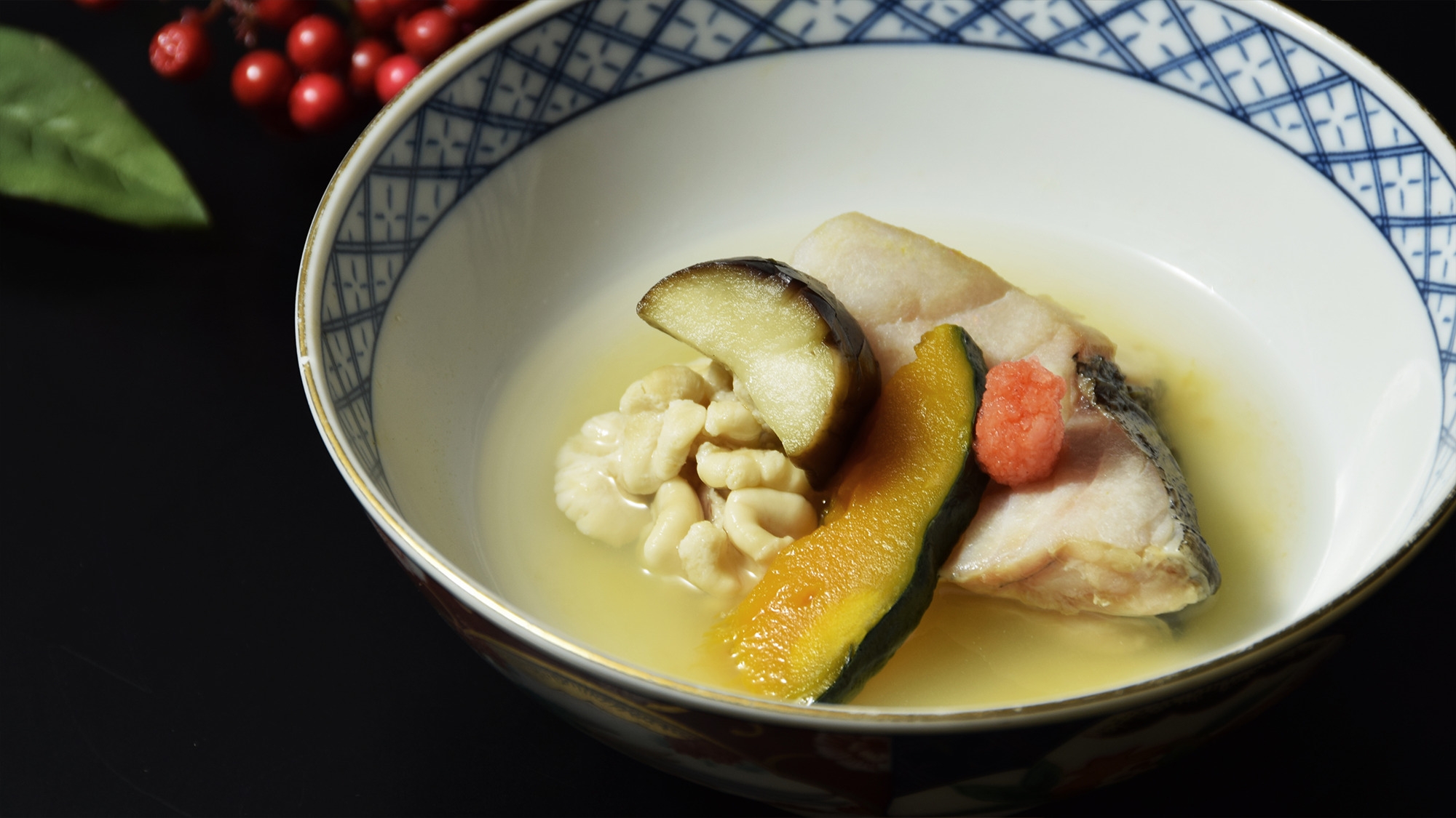 【お部屋食】季節の素材を用いた滝本のスタンダード／季節の御膳（冬）★☆☆