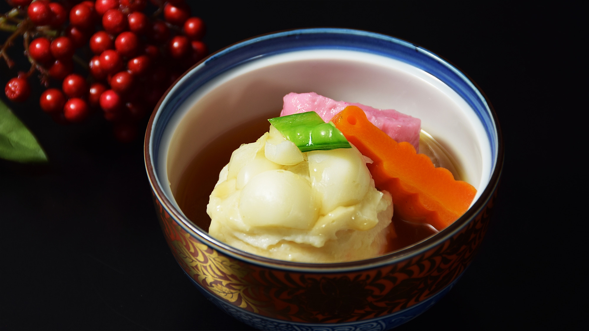 【食事処】旬を感じる会席を半個室のテーブル席で／季節の御膳（冬）★☆☆＜湯の里＞