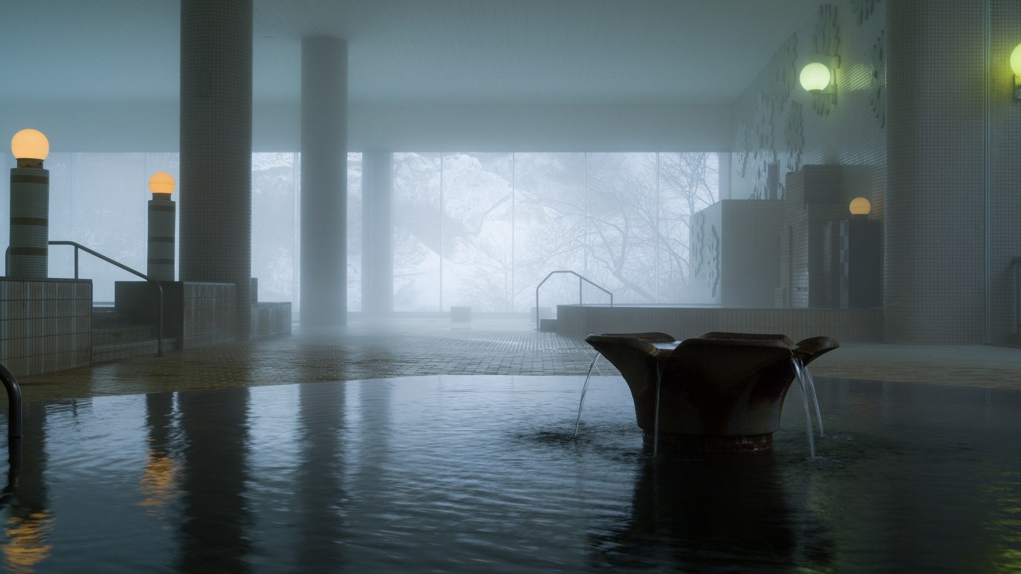 【食事処】最上の膳を半個室のテーブル席で／滝本御膳★★★＜湯の里＞