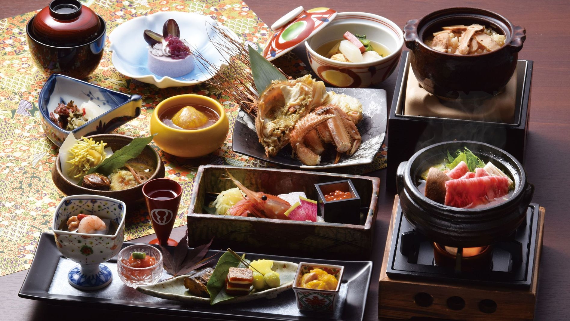 【早割60】15％OFF！地獄谷の絶景と当館最上級の会席を楽しむ／滝本御膳・特別和朝食