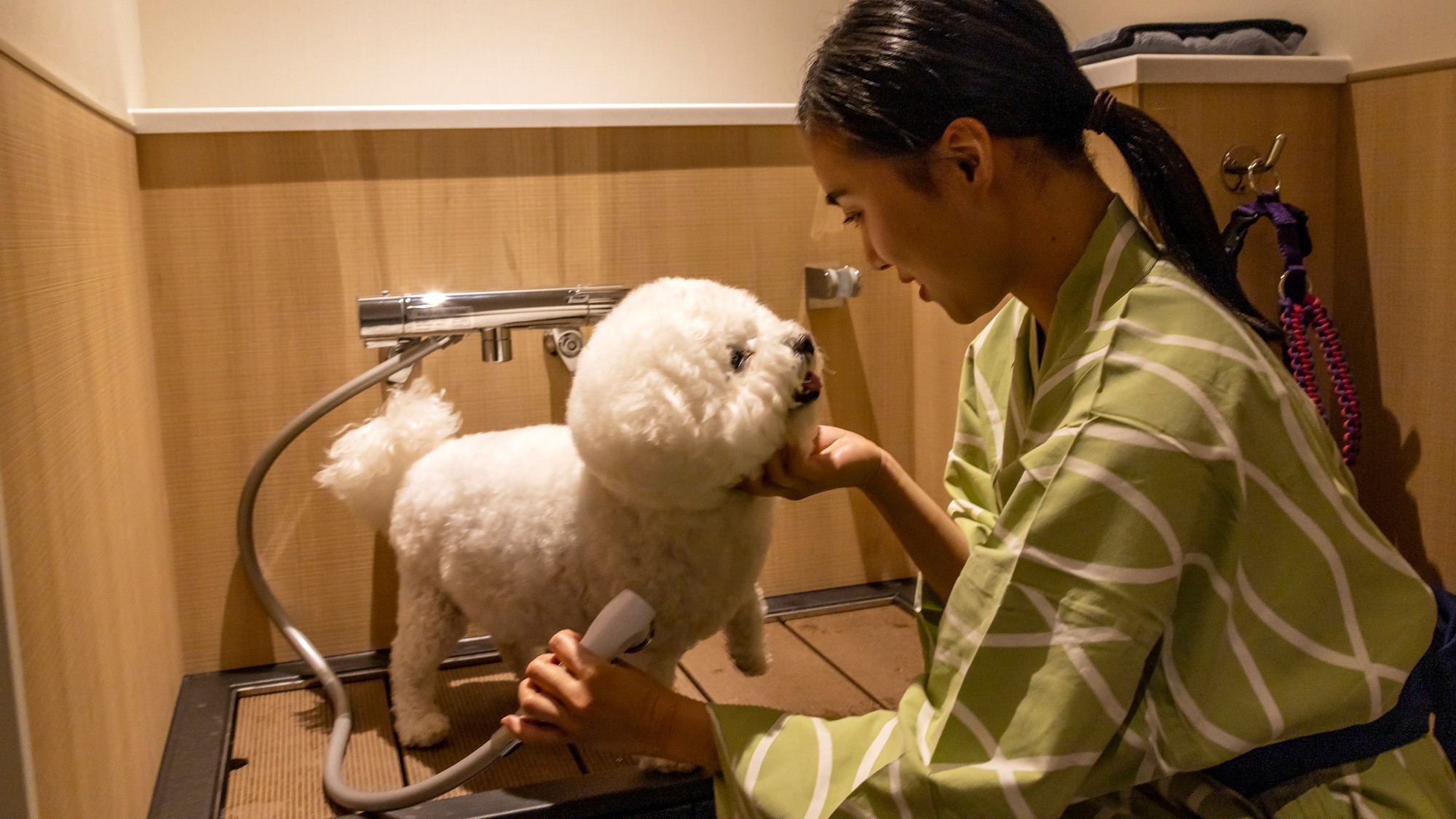 南館わんちゃん和洋室限定で、わんちゃん専用足洗い場も完備！【南館/わんちゃん和洋室】