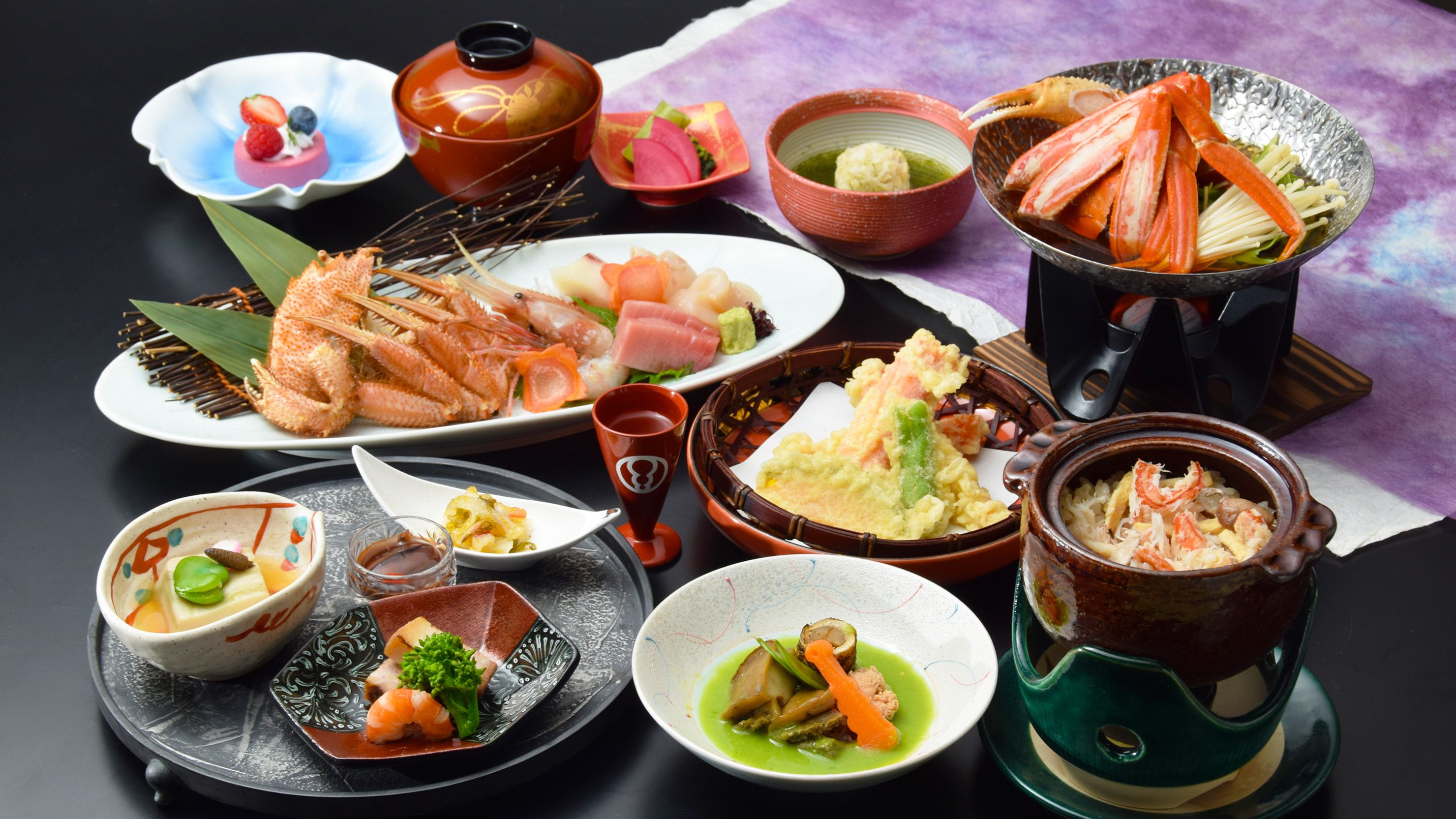 【ご夕食／お部屋食】かに御膳／2025年春の御献立（イメージ）