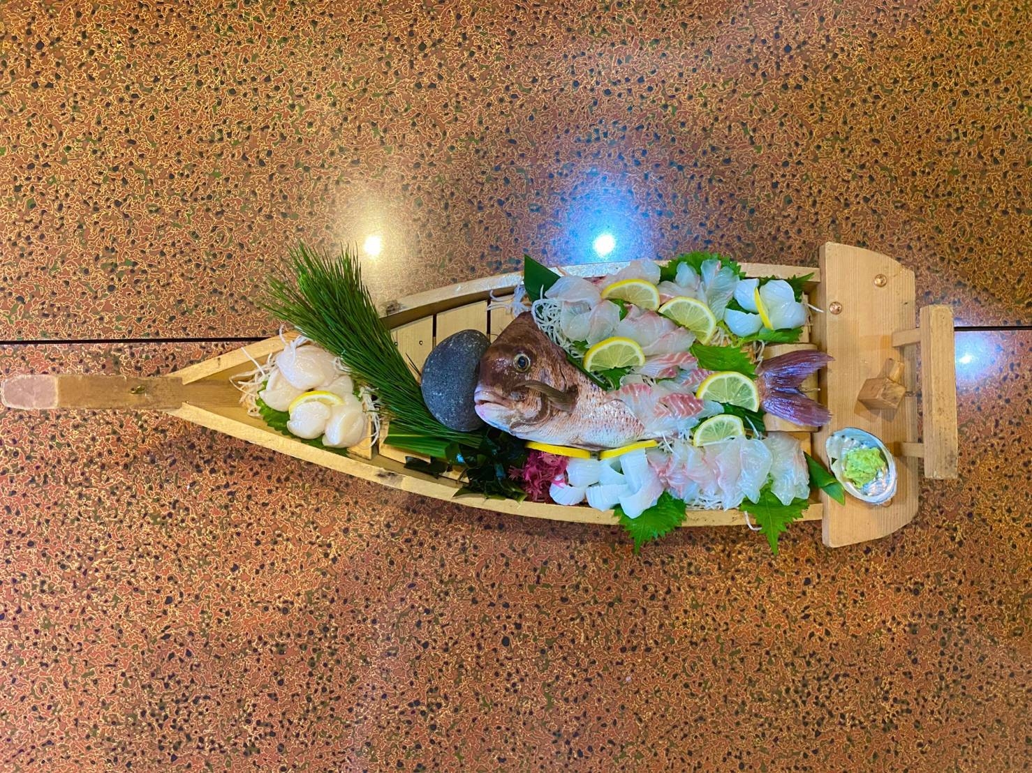【あわじ島食旅】獲れピチ天然鯛の活造り宝焼き一番人気プラン　