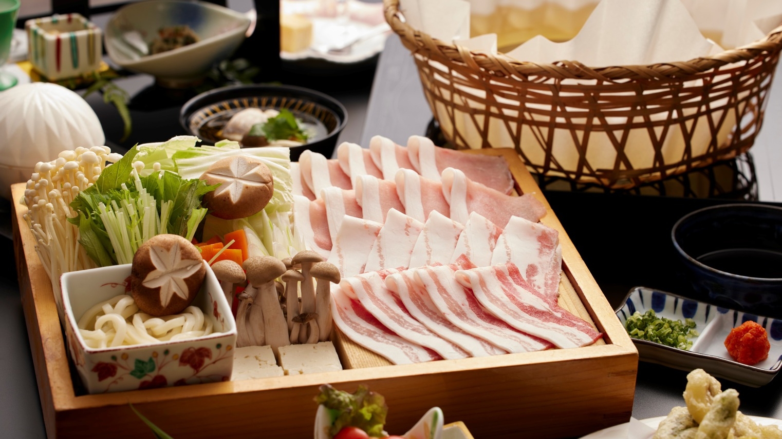 さつま黒豚を味わう♪贅沢しゃぶしゃぶ満喫プラン☆源泉かけ流し☆温泉貸切【家族湯】