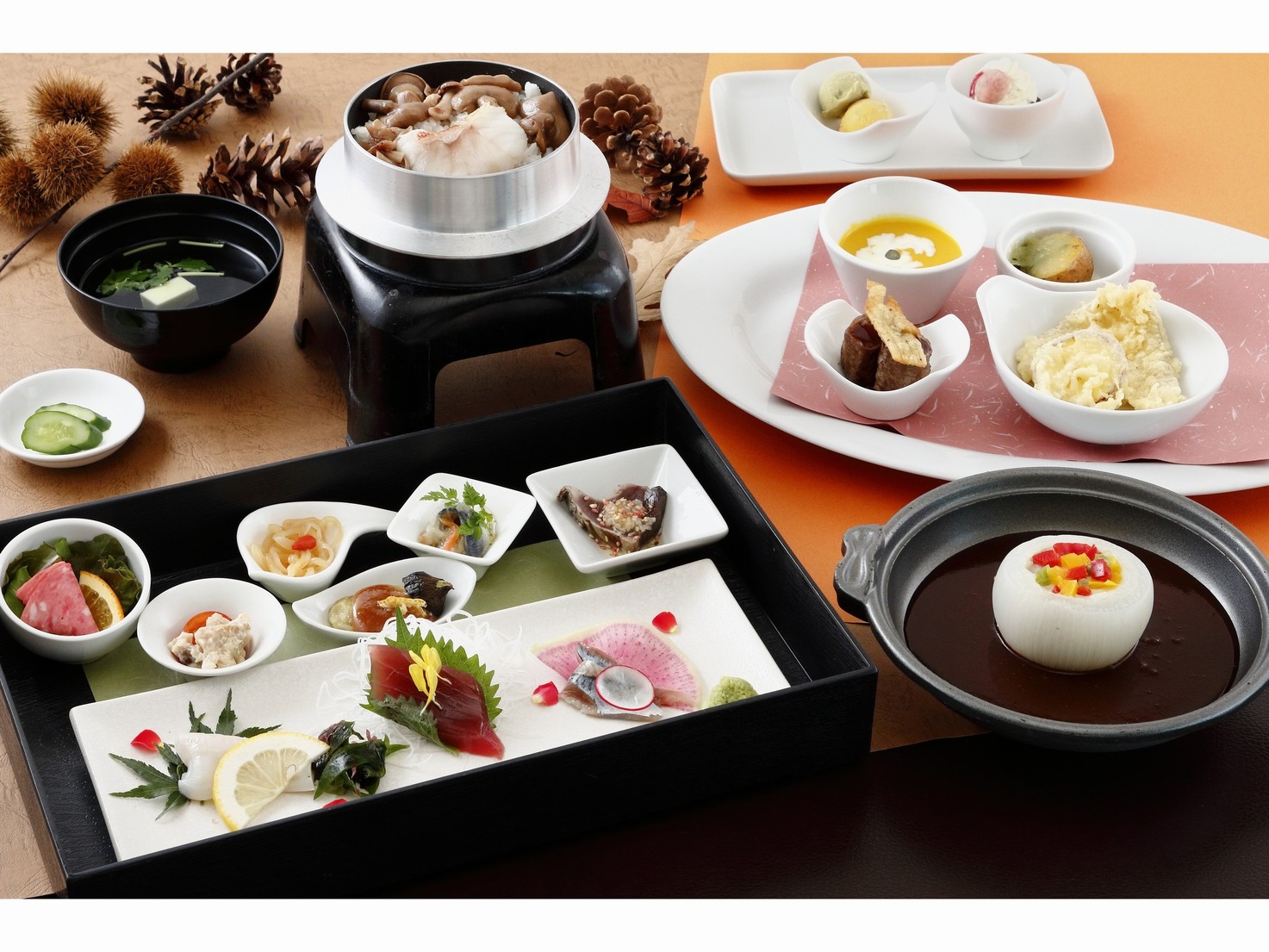 旬の食材で和洋創作料理を堪能〜「季節の花神楽御膳」宿泊プラン