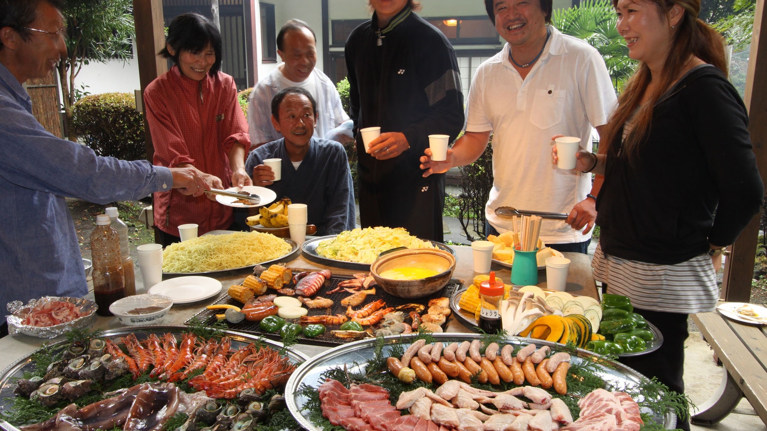 コテージでBBQ★お肉・海鮮・野菜が盛沢山♪貸切バーベキュー！