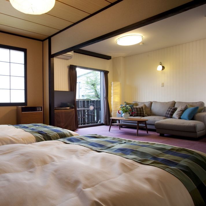 Japanese and Western room flower floor on the Alps side