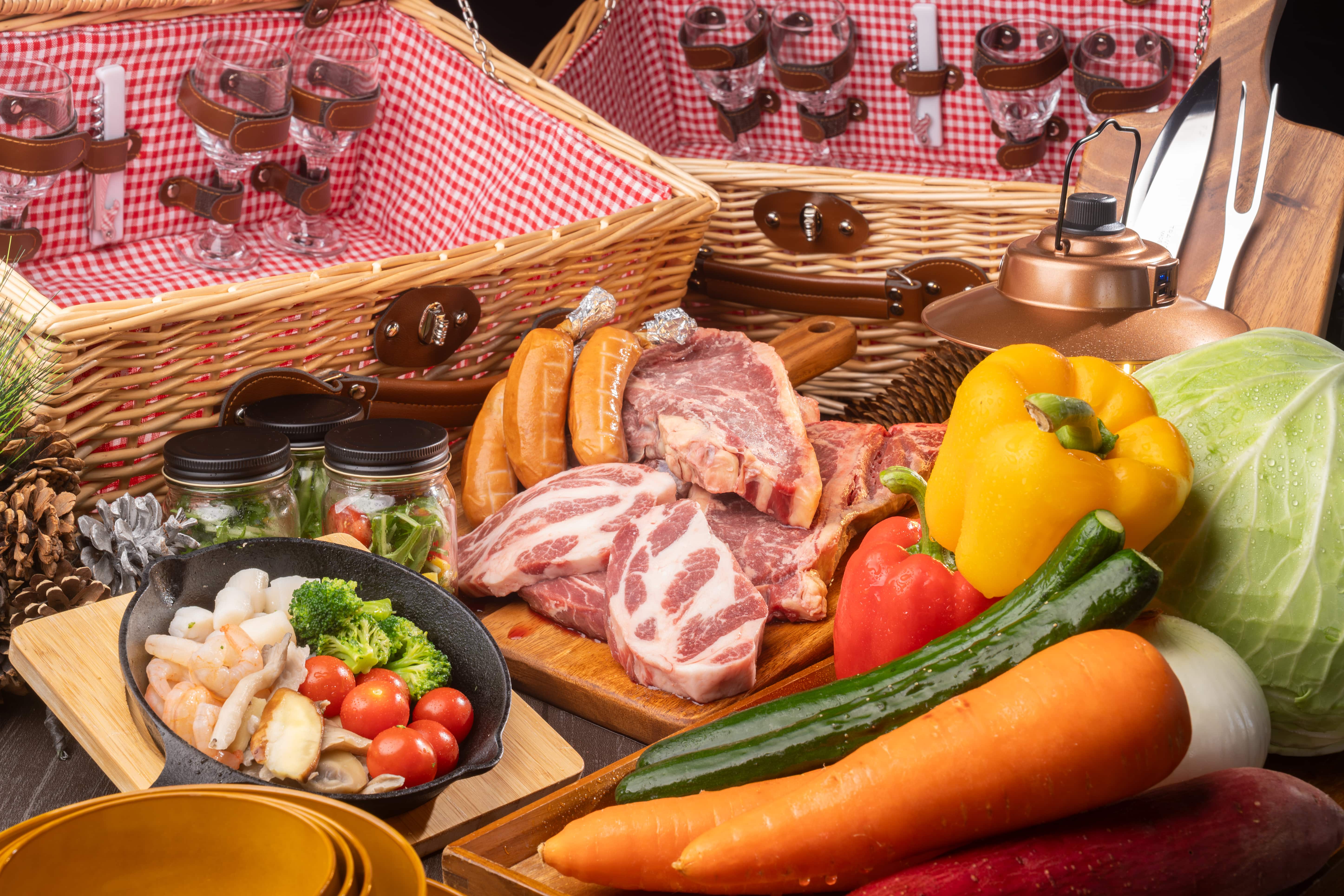 グリーンシーズン　5組様限定！夕食BBQメニューの一例