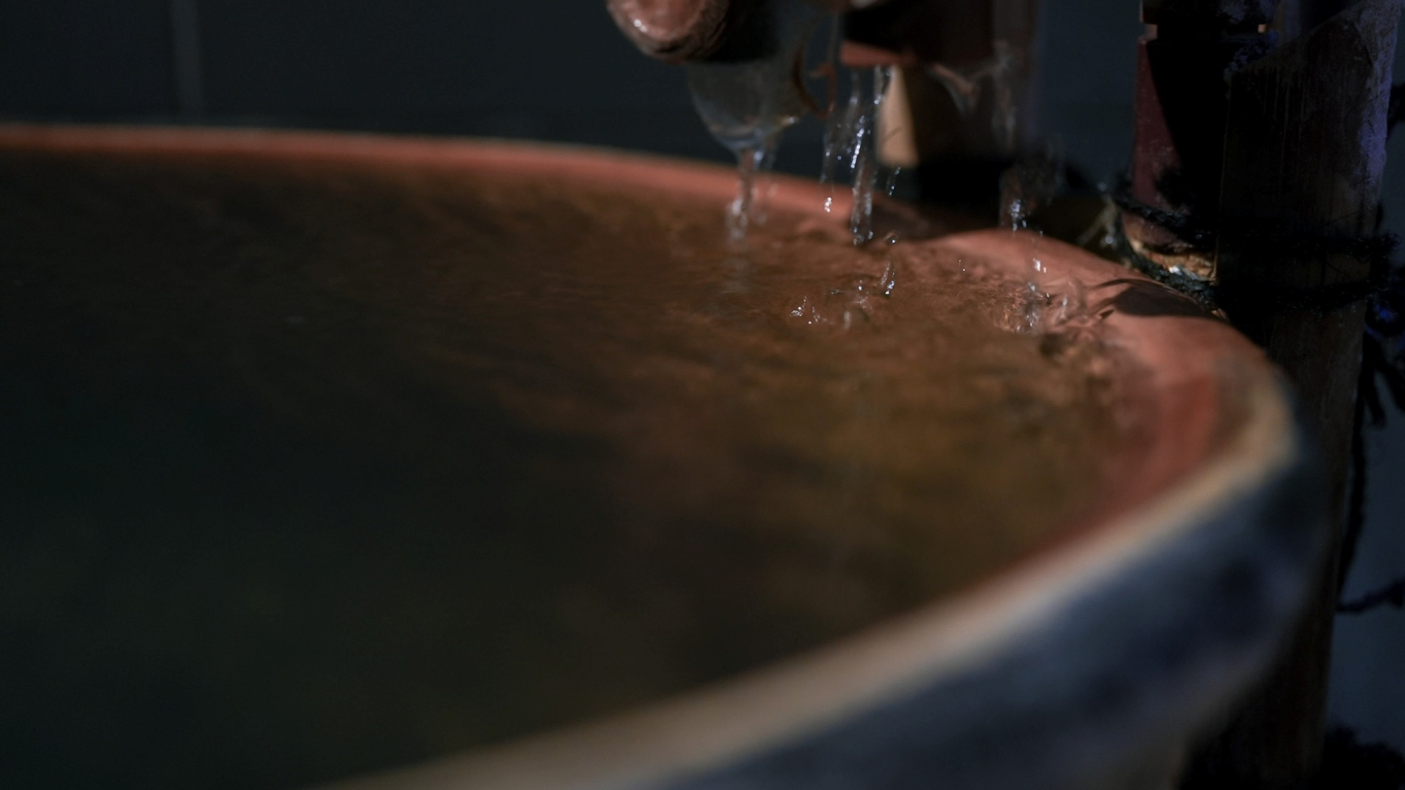 お部屋備え付けの半露天風呂