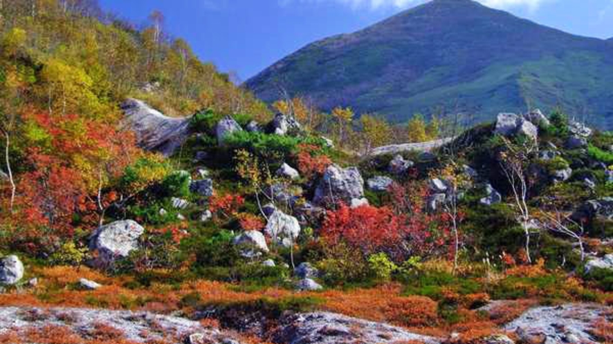 秋の五色温泉の一景