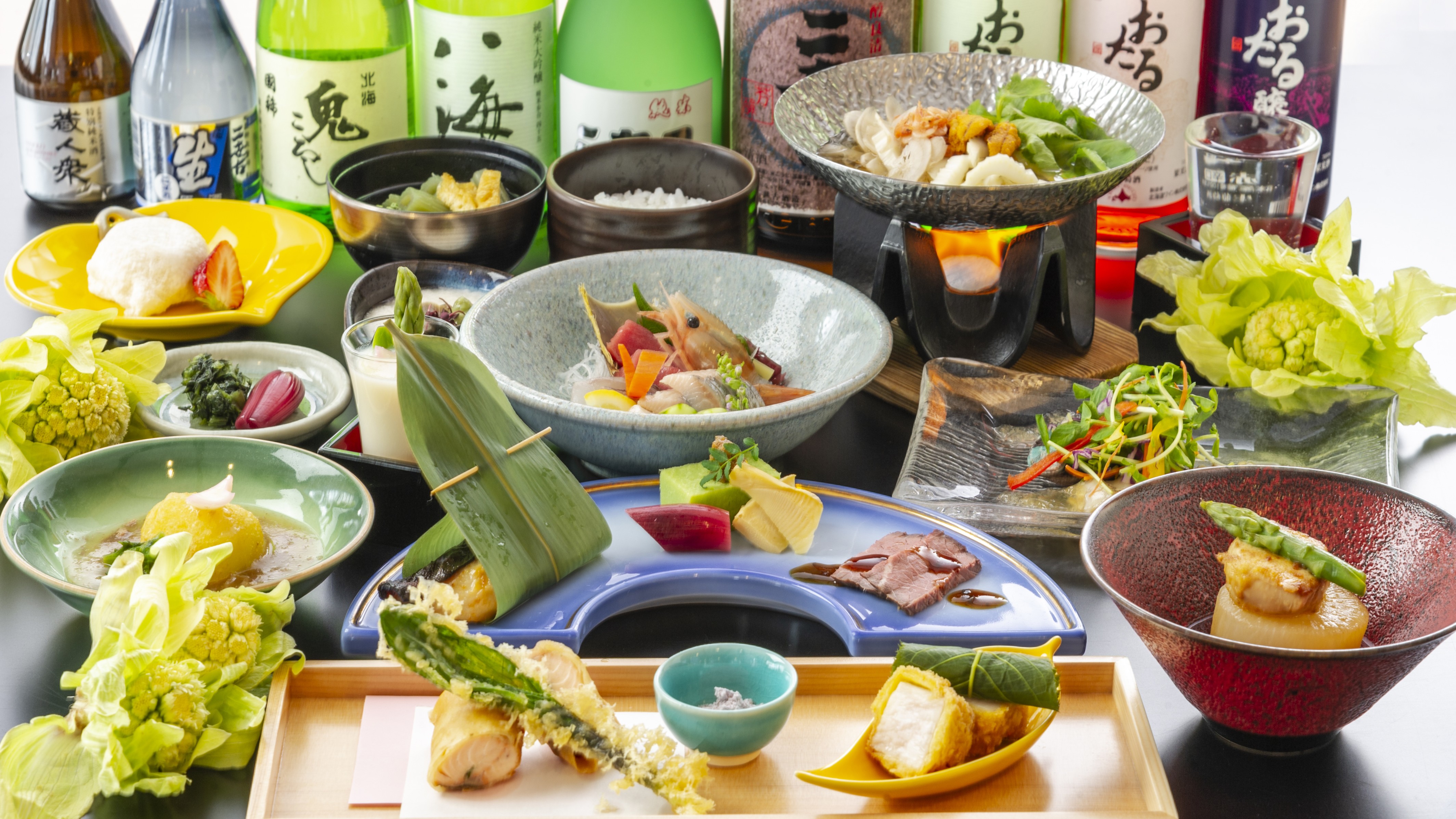 上級「いろは膳」／基本和食膳をさらに贅沢に仕立てた、北海道の美食を堪能できる上級膳です。（イメージ）
