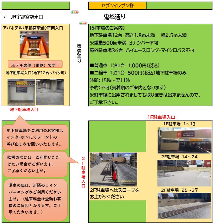 専用駐車場案内図