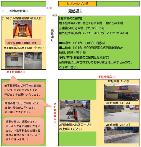 専用駐車場案内図