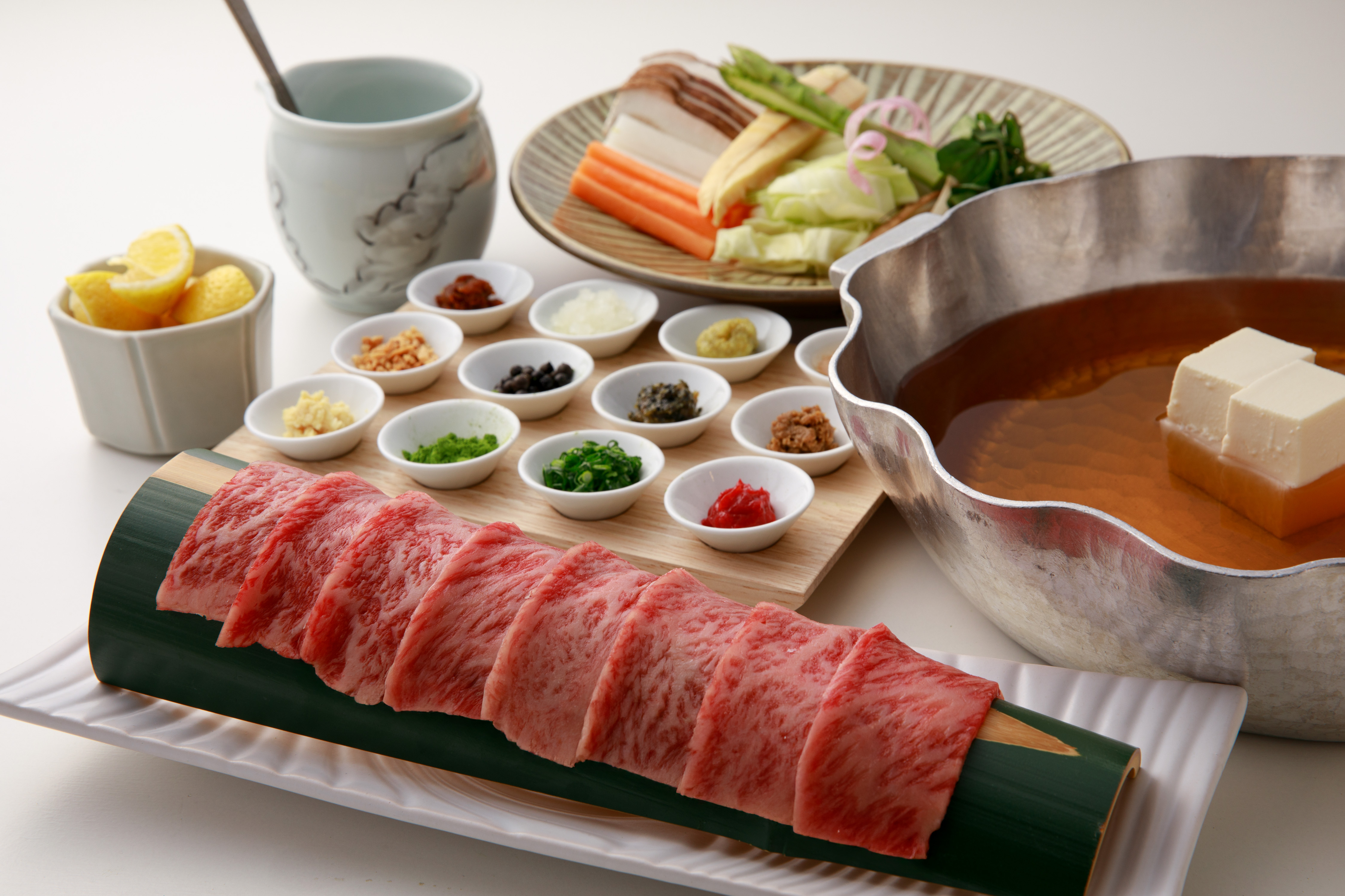 夕食_春_温物おおいた和牛の鍋