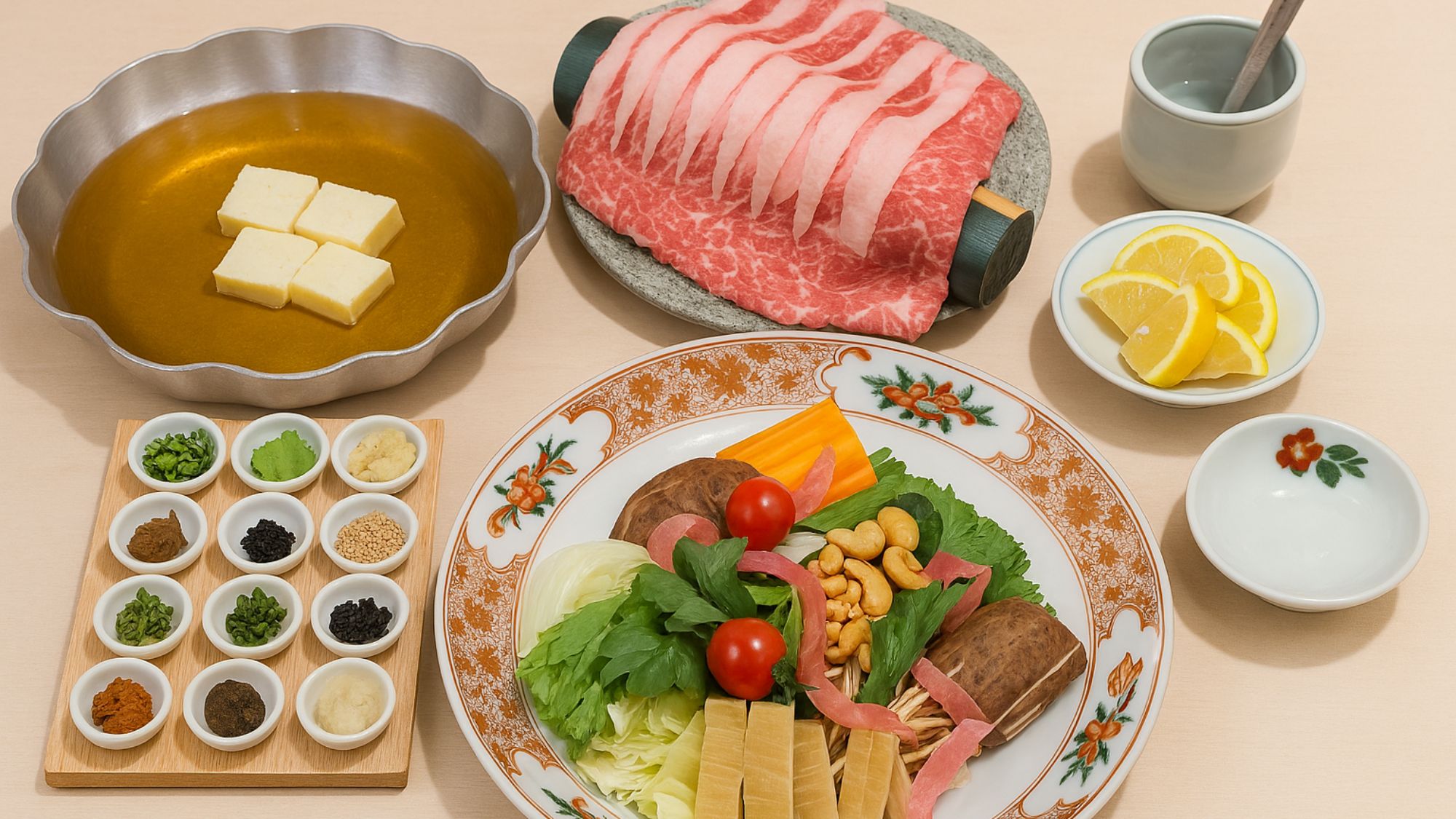 ■夕食｜おおいた和牛のお鍋