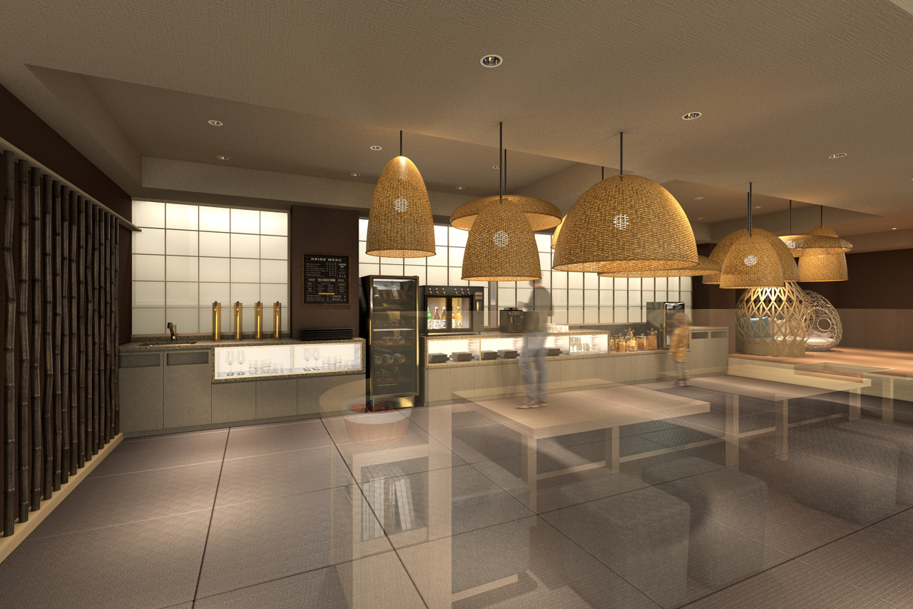 【2026年3月6日リニューアル】2階オールインクルーシブラウンジ「一福」ドリンクカウンター