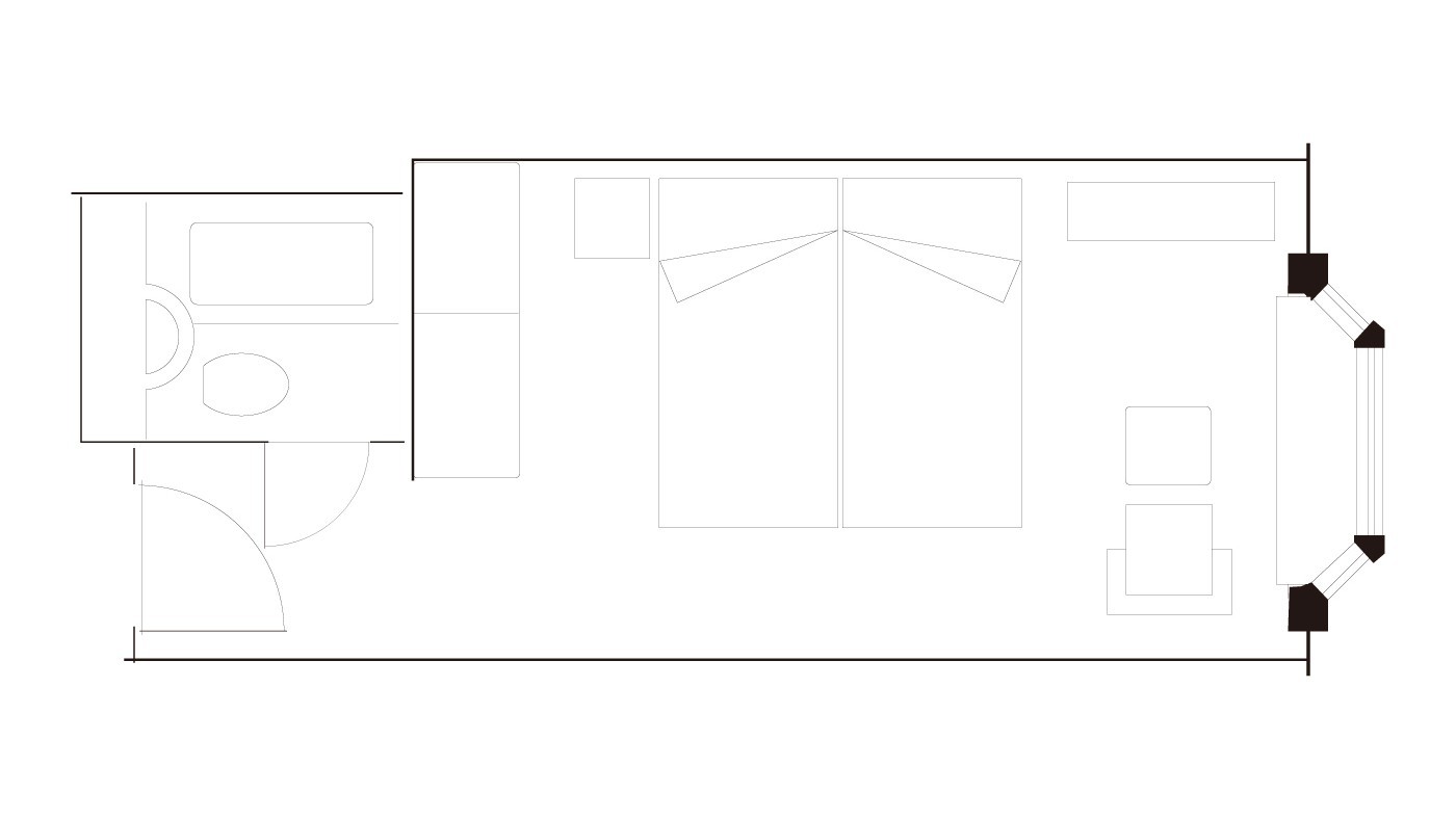 【東館ツインルーム】レイアウト図