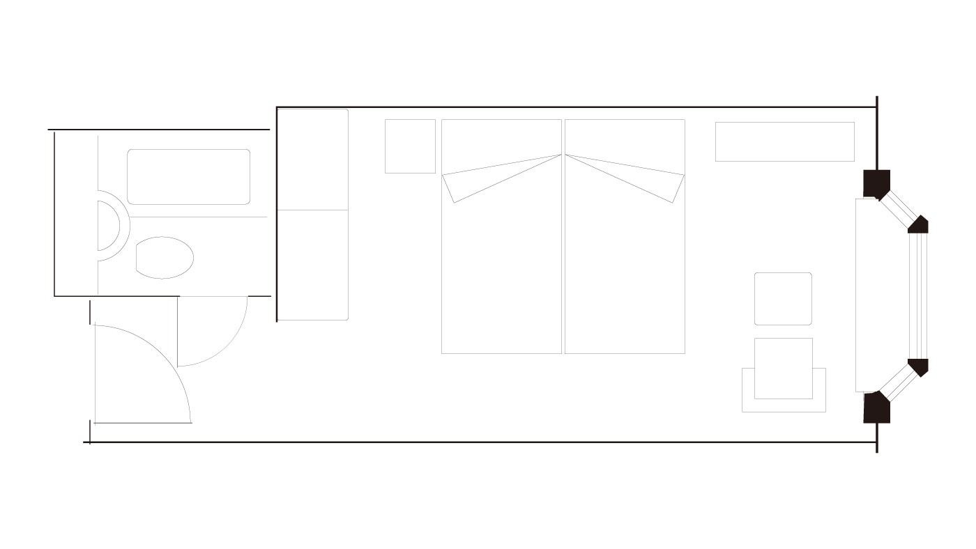 【東館ツインルーム】レイアウト図