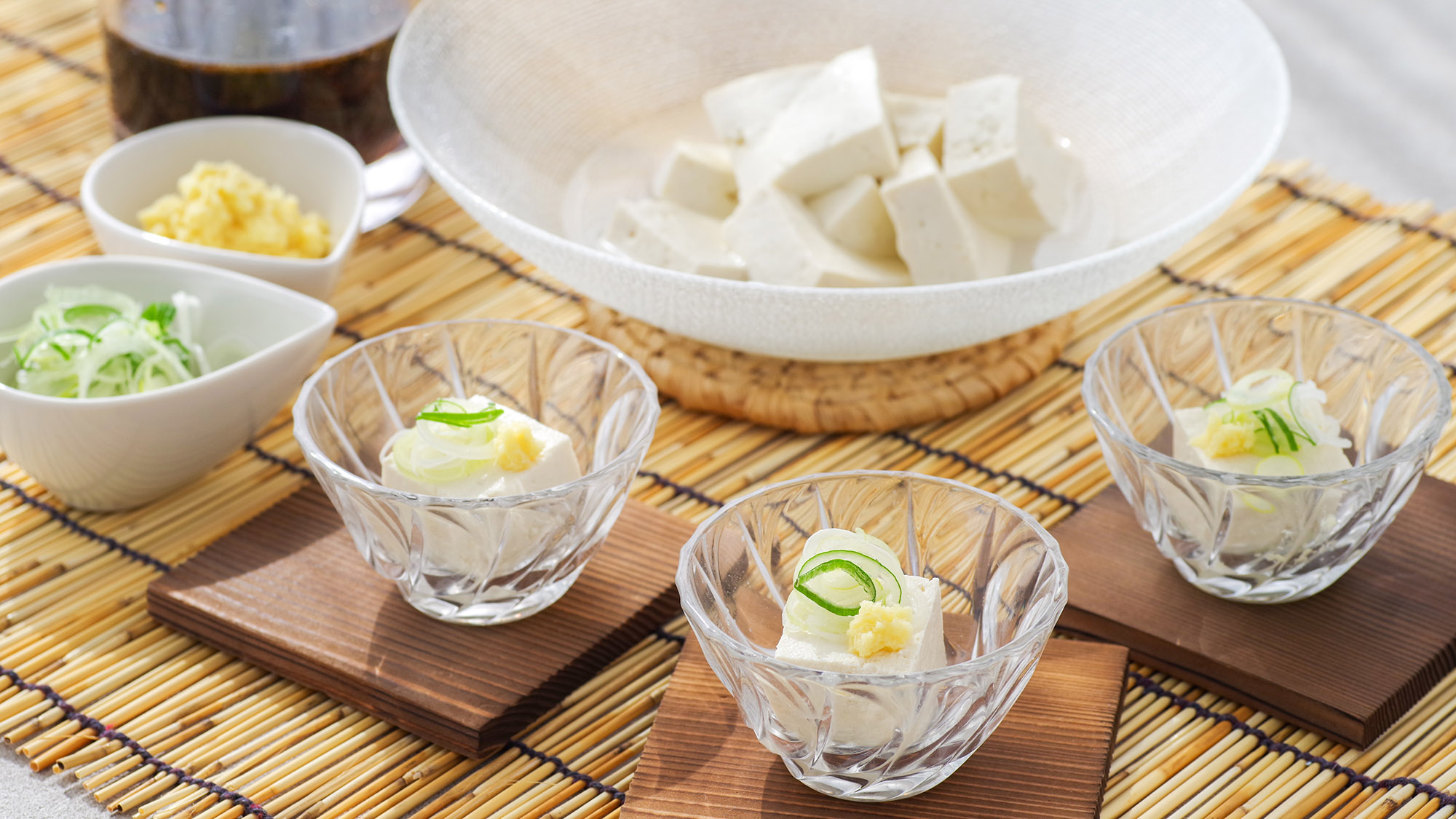 【モーニングブッフェ】地元・嬬恋村で作られた、手作りの干川豆腐を使用した冷奴