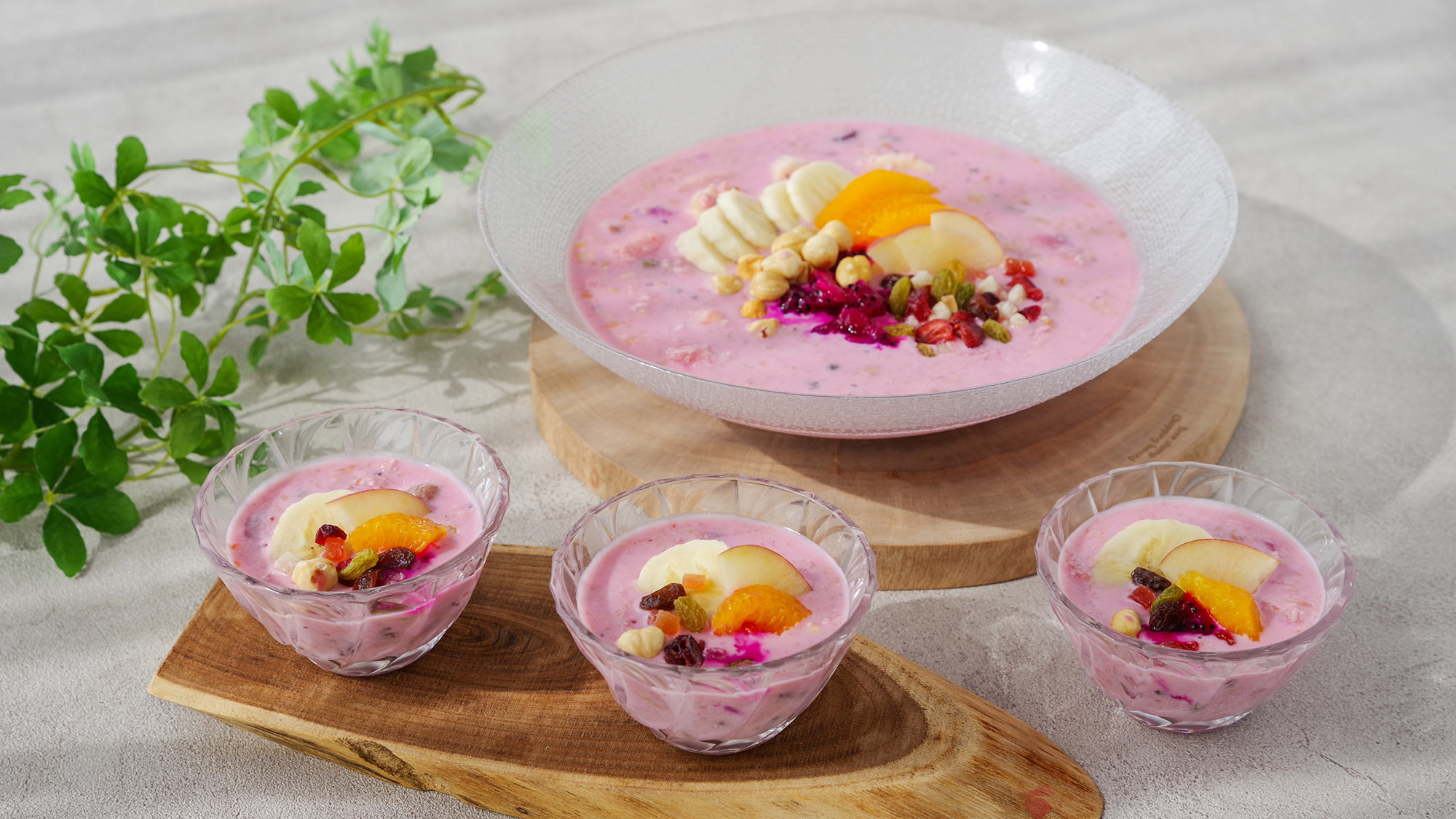 【モーニングブッフェ】「バーチャミューズリー」やさしい甘さと爽やかな味わいに仕上げました。