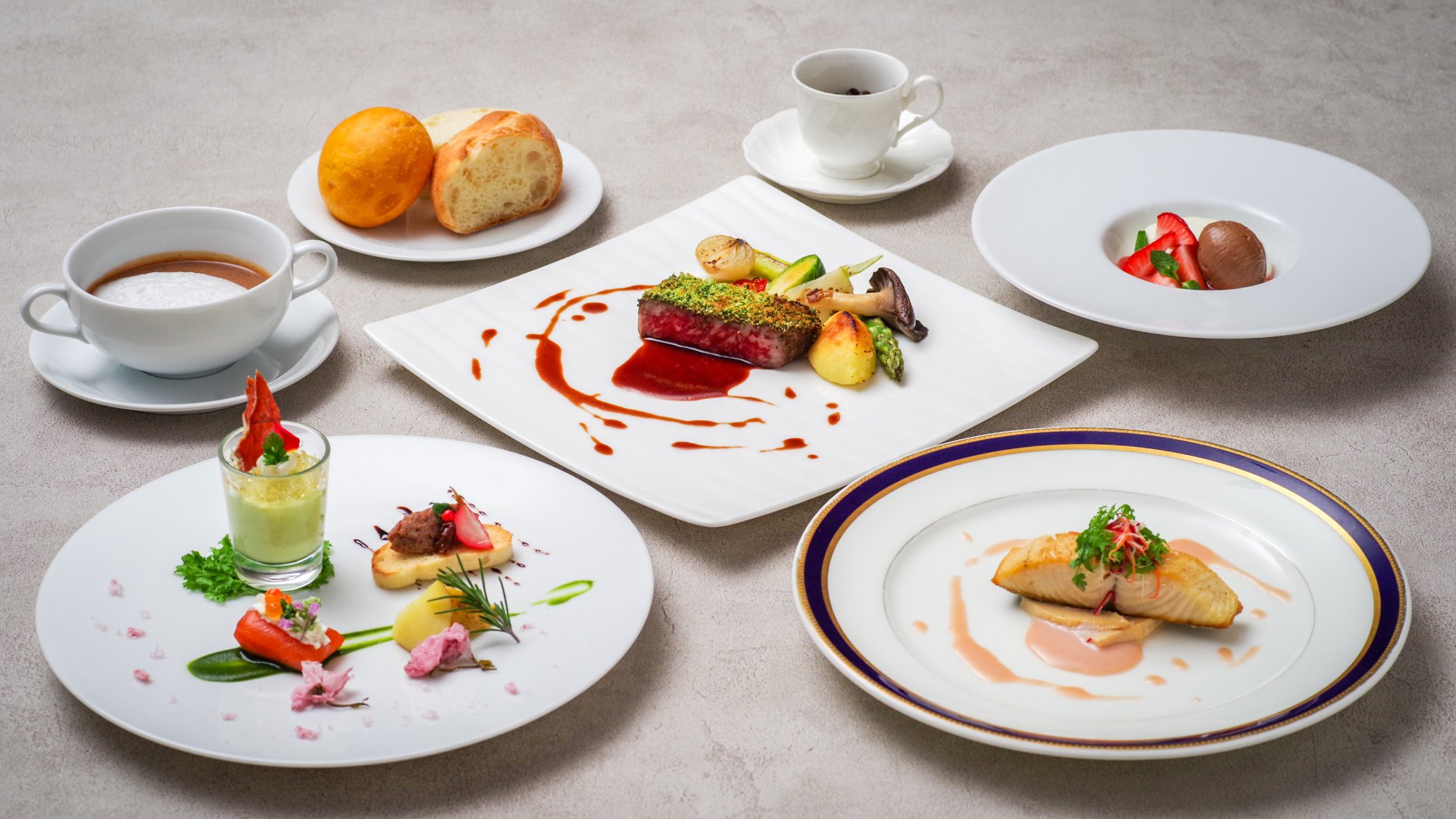 【万座ディナー】（4/4～）春の彩りあふれる季節の味わいをゆっくりとご堪能ください。