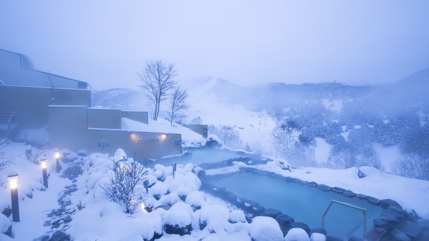 【こまくさの湯】雪の日でも、温泉に入れば体の芯から温まります