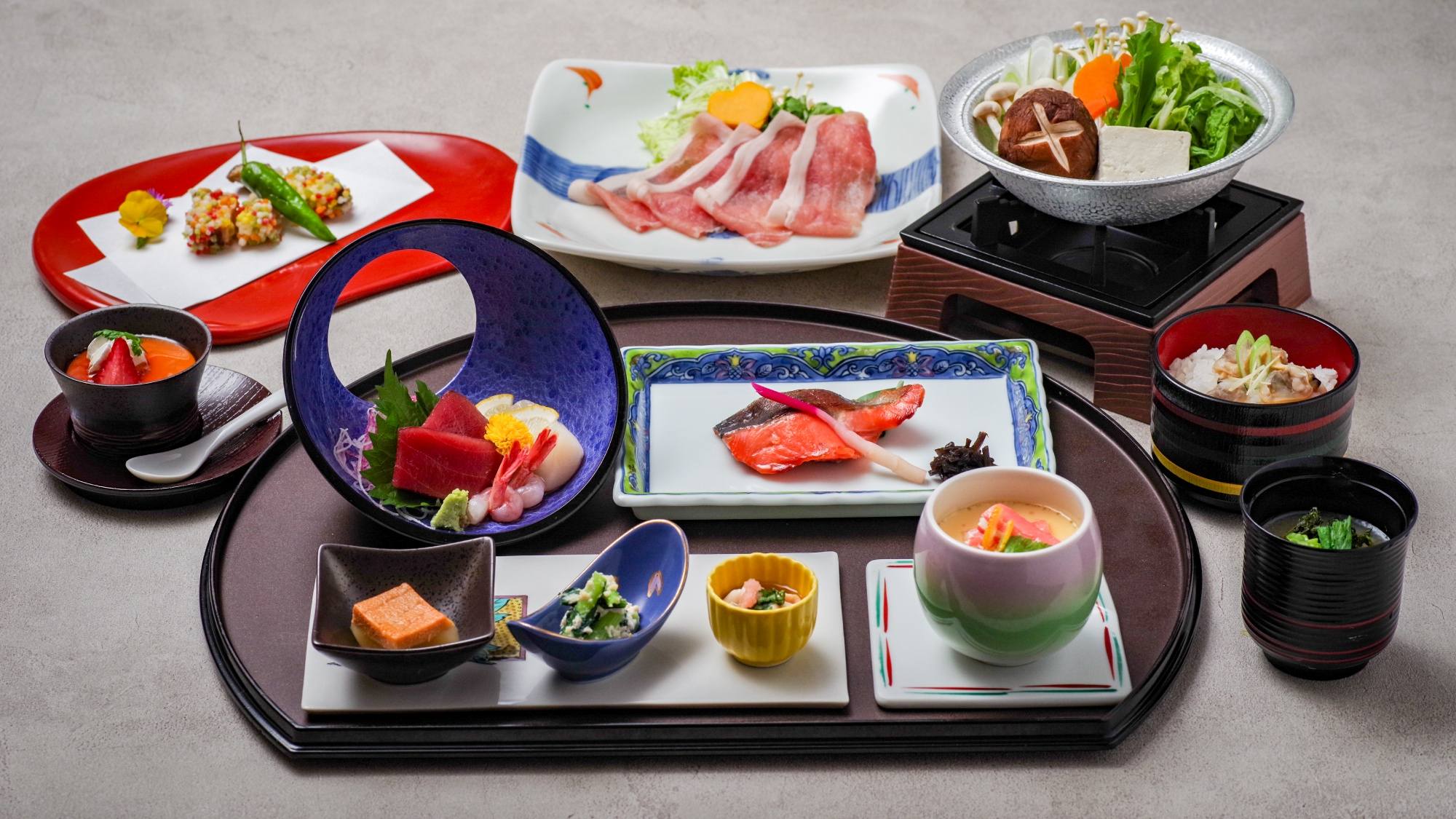 【万座会席】(2/6～3/21) 雪景色に包まれる高原で味わう、和食コース。