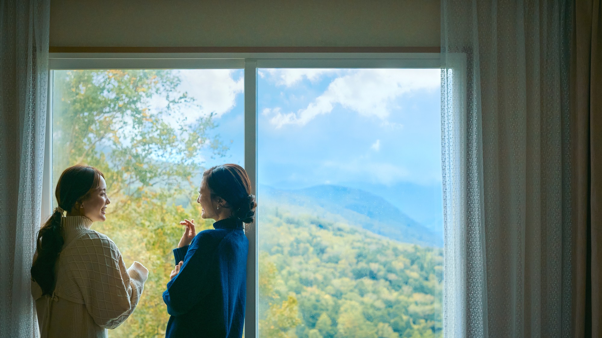 客室から望むマウンテンビュー。季節ごと変わる山の表情をお楽しみください。