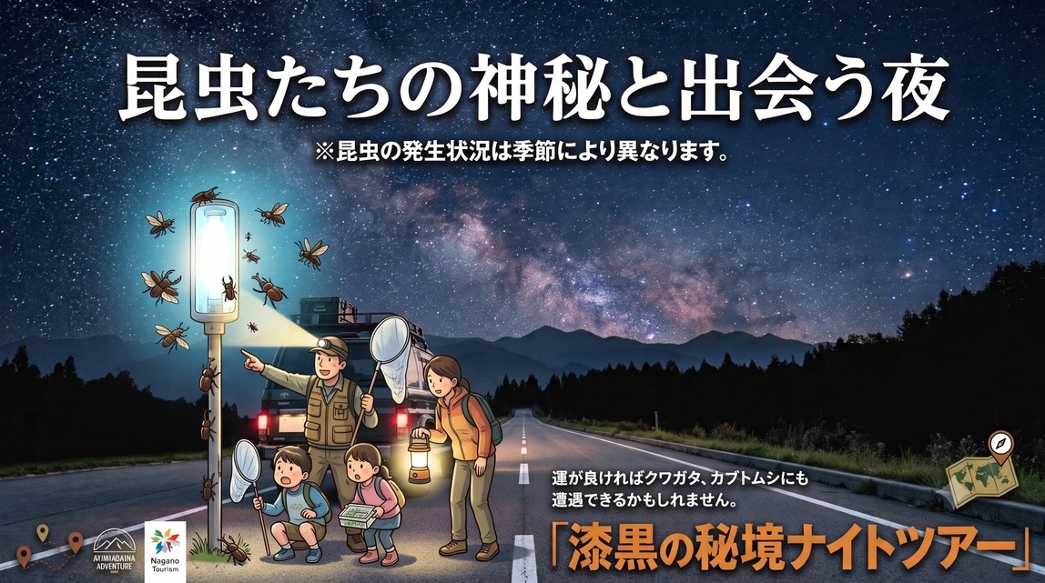 【1日1組限定】野生動物との遭遇も！？武骨な四輪駆動車で行く「漆黒の秘境ナイトツアー」2食付き