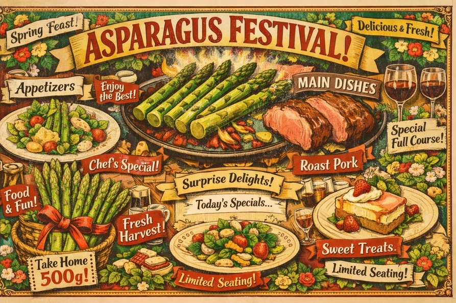 極上アスパラ フェアフルコース信州の春を味わう、大地のエネルギー溢れる「アスパラガスの饗宴」